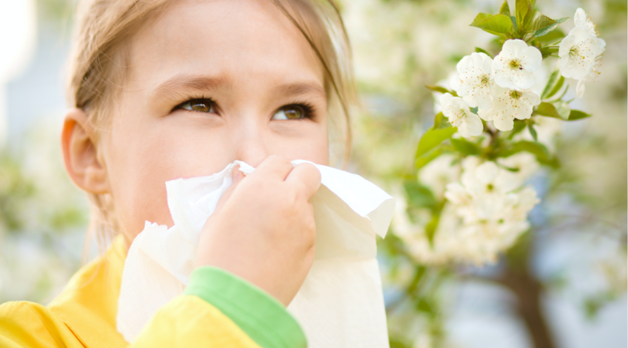 Young Child with hay fever Symptoms